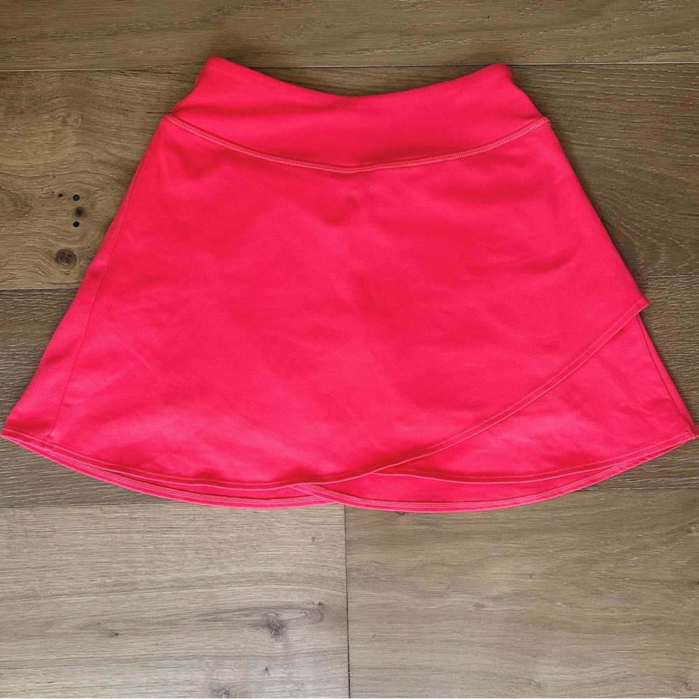 Zella Girl Athletic Sporty Play Tennis Prep Skort Large (10/12) Hot Red/Pink EUC